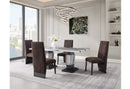D12 Dining Table And 4 D12 Brown Dining Chairs