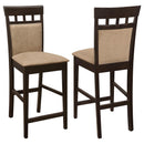 Gabriel Upholstered Counter Height Stools Cappuccino and Beige (Set of 2) - Town Of Bargains Furniture - NY