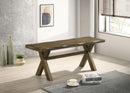 Alston X-shaped Dining Bench Knotty Nutmeg - Town Of Bargains Furniture - NY