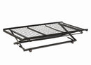 Ethan Twin Pop Up Trundle Bed with Rollers Black - Town Of Bargains Furniture - NY