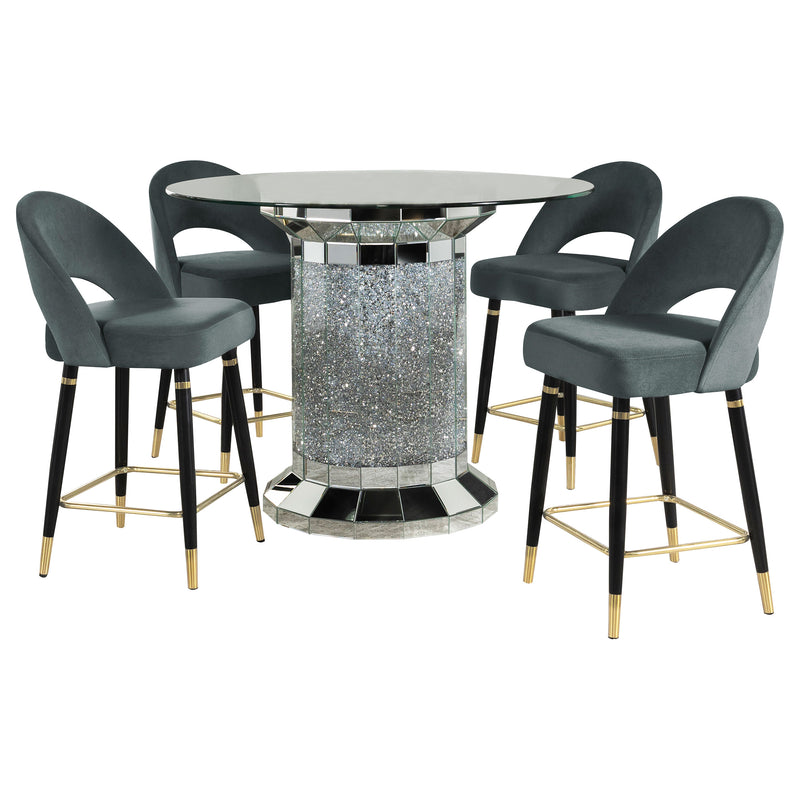 Ellie 5 Pc Counter Height Dining Sets Gray - Town Of Bargains Furniture - NY