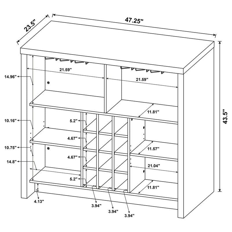 Topanga Home Bars - Town Of Bargains Furniture - NY
