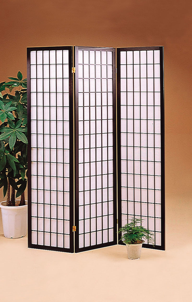 Carrie 3-panel Folding Screen Black and White - Town Of Bargains Furniture - NY
