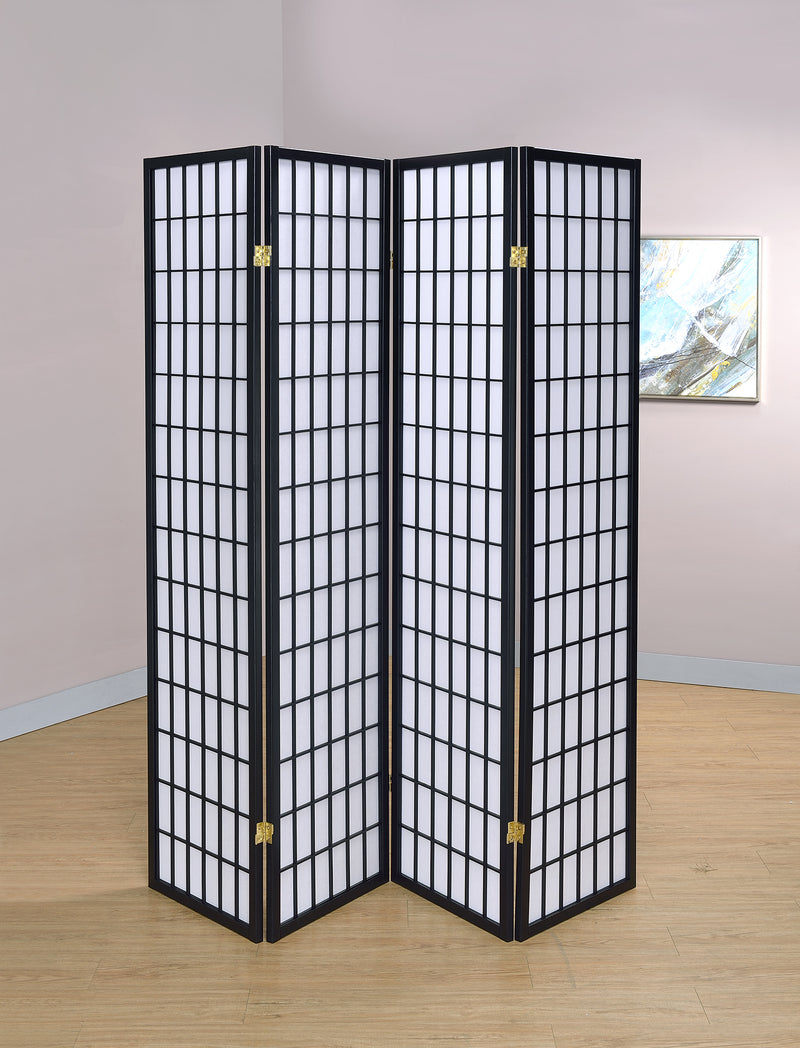 Roberto 4-panel Folding Screen Black and White - Town Of Bargains Furniture - NY