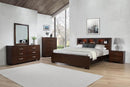 Jessica Bedroom Set with Bookcase Headboard Cappuccino - Town Of Bargains Furniture - NY
