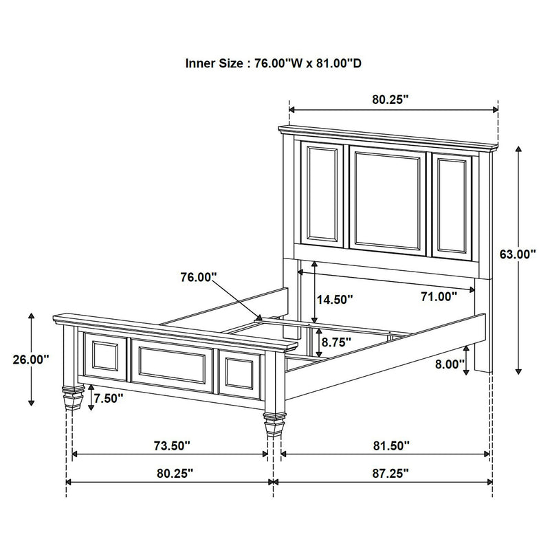 Sandy Beach 4 Pc Bedroom Set