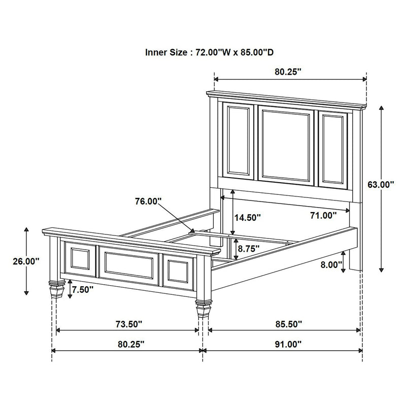Sandy Beach 4 & 5 Piece Pc Bedroom Set Cal.King & E.King - Town Of Bargains Furniture - NY