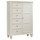 Sandy Beach 8-drawer Door Chest Storage Cream White - Town Of Bargains Furniture - NY