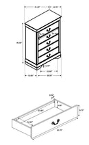 Louis Philippe 4 & 5 Piece Panel Bedroom Set with High Headboard E.king & Full - Town Of Bargains Furniture - NY