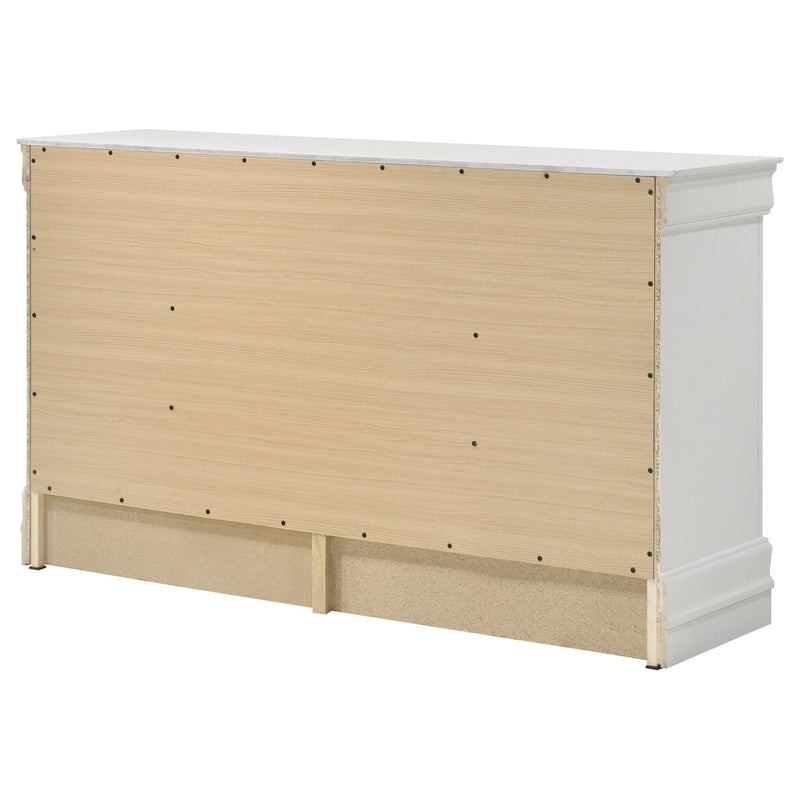 Louis Philippe 6-drawer Dresser White - Town Of Bargains Furniture - NY