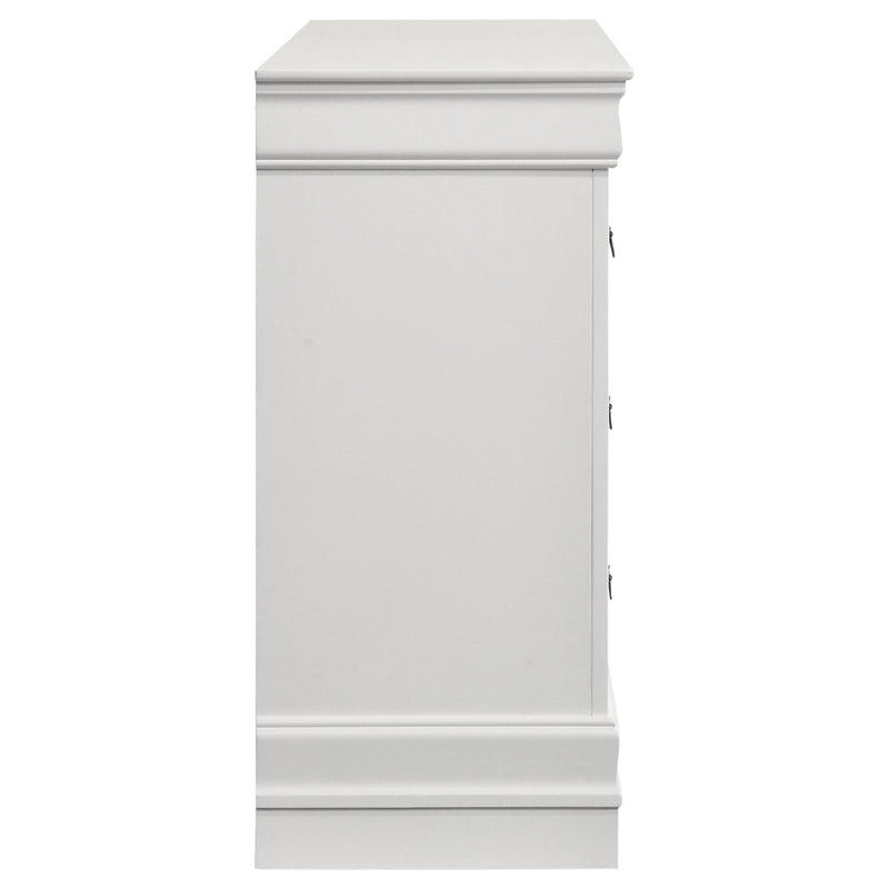 Louis Philippe 6-drawer Dresser White - Town Of Bargains Furniture - NY