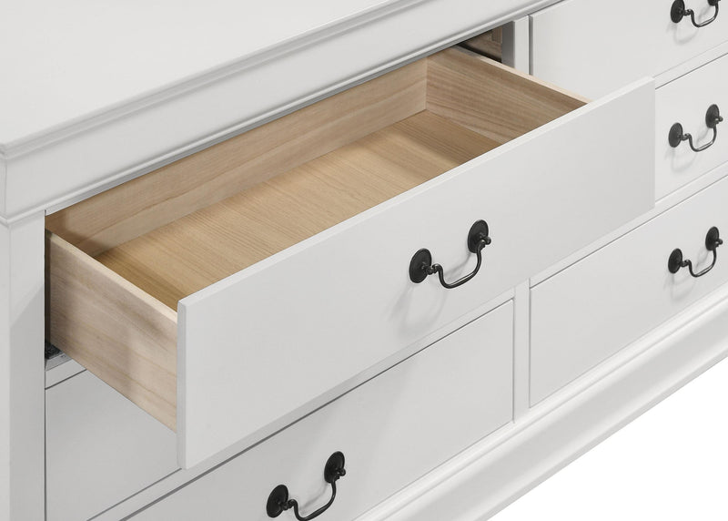 Louis Philippe 6-drawer Dresser White - Town Of Bargains Furniture - NY