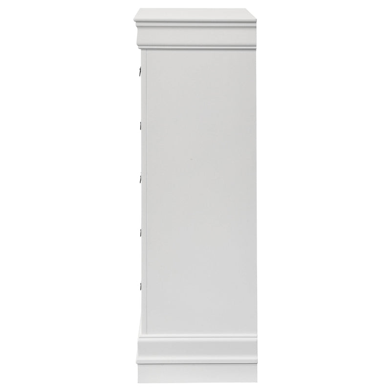 Louis Philippe 5-drawer Bedroom Chest White - Town Of Bargains Furniture - NY