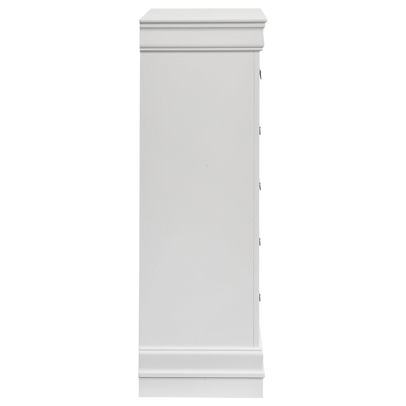 Louis Philippe 5-drawer Bedroom Chest White - Town Of Bargains Furniture - NY