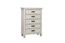 Franco 5-drawer Chest Antique White - Town Of Bargains Furniture - NY