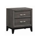 Watson 2-drawer Nightstand Grey Oak and Black - Town Of Bargains Furniture - NY
