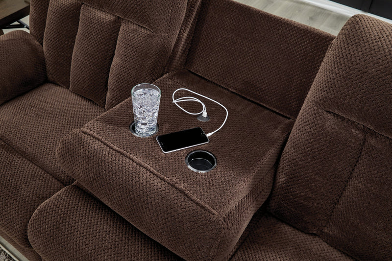 Observation Power Reclining Sofa with Drop Down Table - Town Of Bargains Furniture - NY