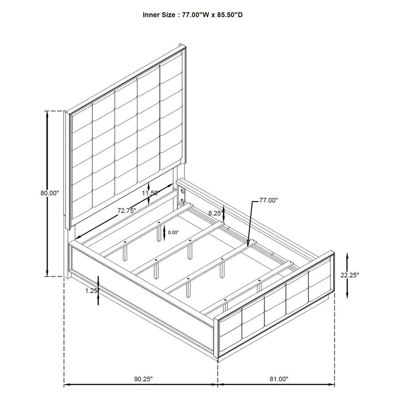 Durango 4 & 5 Piece E.King, Cal.King & Queen Bedroom Set - Town Of Bargains Furniture - NY