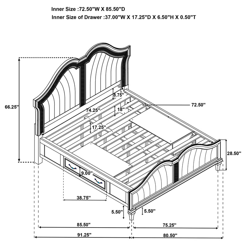 Evangeline 5 Pc Bedroom Set