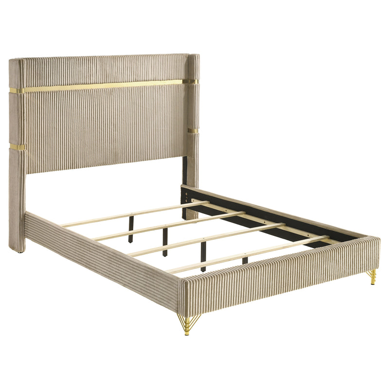 Lucia 4 & 5 Piece Bedroom Set King & Queen Beige & Grey - Town Of Bargains Furniture - NY