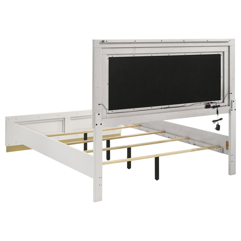 Caraway California King, E.King, & Queen Bed Black & White - Town Of Bargains Furniture - NY