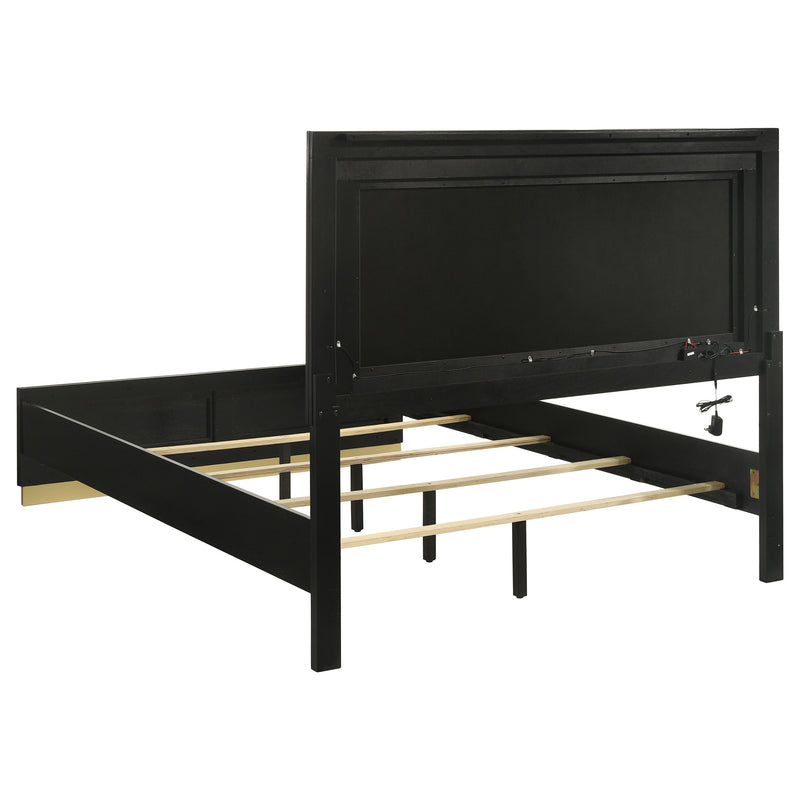 Caraway California King, E.King, & Queen Bed Black & White - Town Of Bargains Furniture - NY