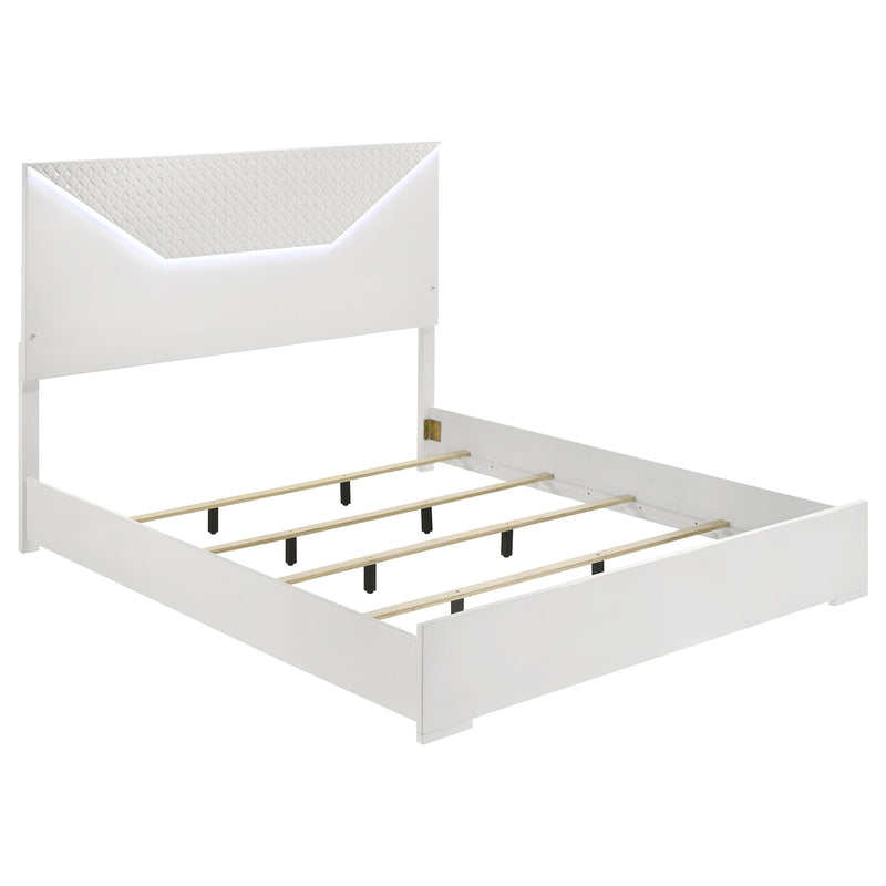 Ives 4 & 5 Piece Bedroom Set E.king & Queen White & Grey - Town Of Bargains Furniture - NY