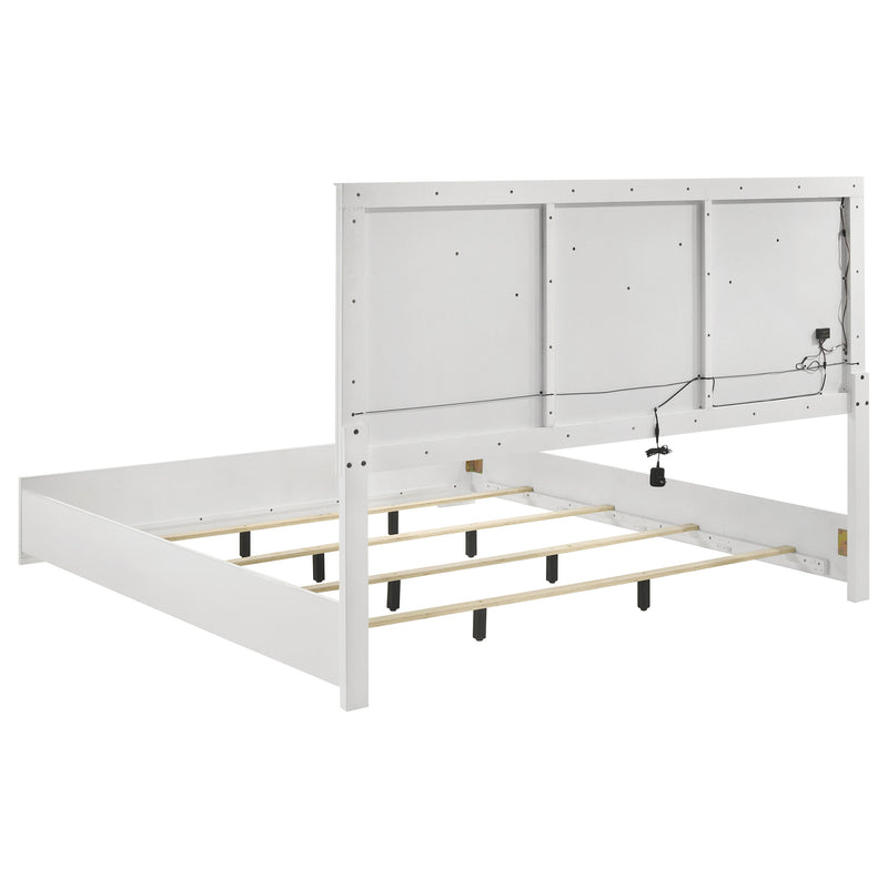 Ives 4 & 5 Piece Bedroom Set E.king & Queen White & Grey - Town Of Bargains Furniture - NY