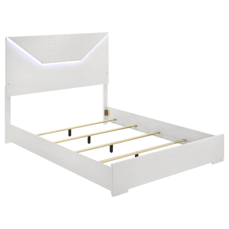 Ives 4 & 5 Piece Bedroom Set E.king & Queen White & Grey - Town Of Bargains Furniture - NY