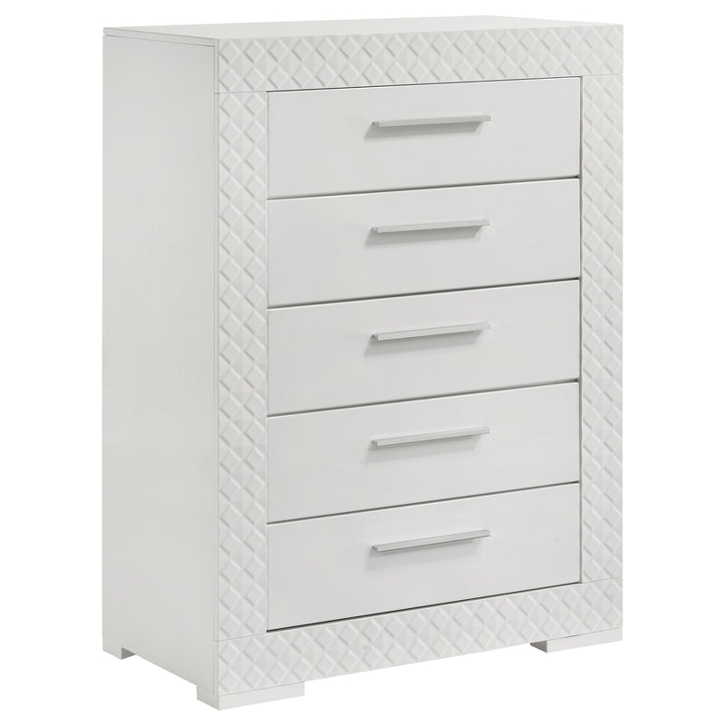 Ives 4 & 5 Piece Bedroom Set E.king & Queen White & Grey - Town Of Bargains Furniture - NY