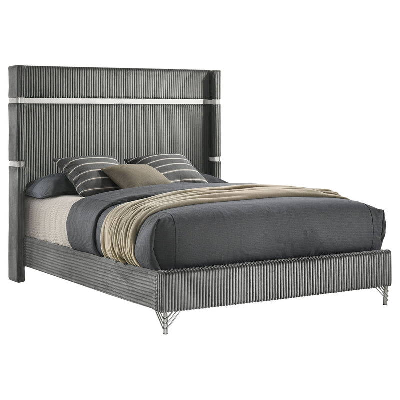Lucia Eastern King & Queen Bed Beige & Grey - Town Of Bargains Furniture - NY
