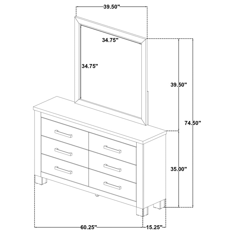 Oakglen Dresser With Mirrors - Town Of Bargains Furniture - NY