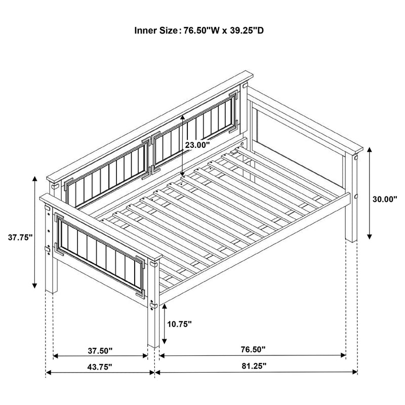 Oakdale Wood Twin Daybed with Trundle Rustic Honey - Town Of Bargains Furniture - NY