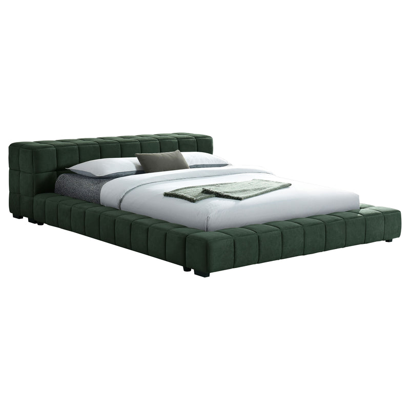Trinity California King, E.king, Queen, & Full Bed Green & Light Taupe - Town Of Bargains Furniture - NY
