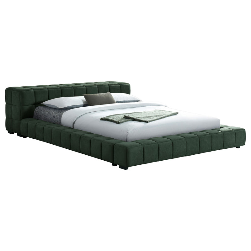 Trinity California King, E.king, Queen, & Full Bed Green & Light Taupe - Town Of Bargains Furniture - NY