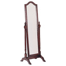 Cabot Rectangular Cheval Mirror with Arched Top Merlot - Town Of Bargains Furniture - NY