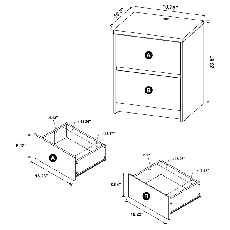 Westpark Nightstands - Town Of Bargains Furniture - NY
