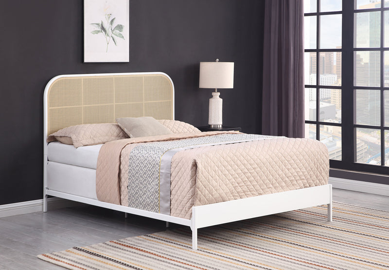 Amherst Eastern King, Queen, Full, & Twin Bed White & Black - Town Of Bargains Furniture - NY