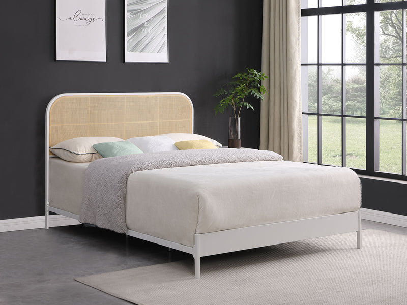 Amherst Eastern King, Queen, Full, & Twin Bed White & Black - Town Of Bargains Furniture - NY