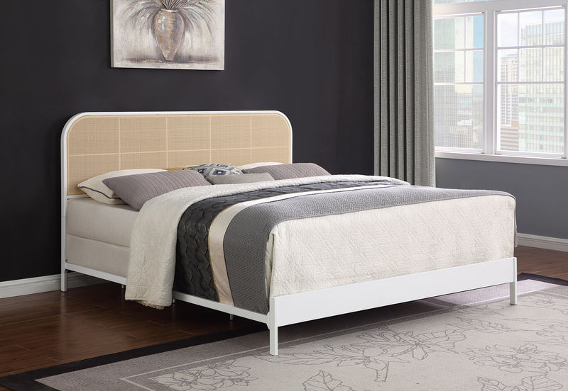 Amherst Eastern King, Queen, Full, & Twin Bed White & Black - Town Of Bargains Furniture - NY