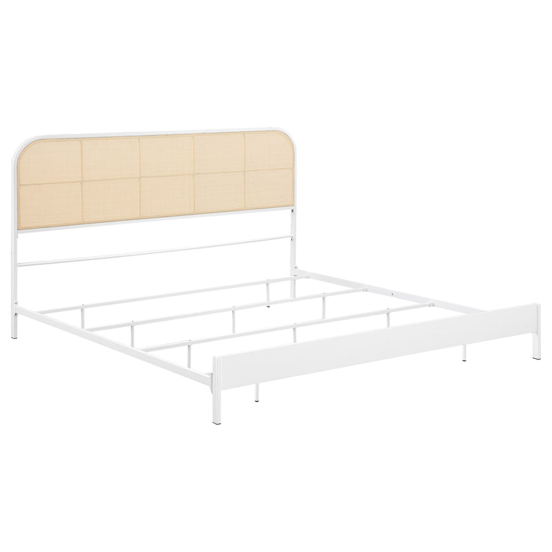Amherst Eastern King, Queen, Full, & Twin Bed White & Black - Town Of Bargains Furniture - NY
