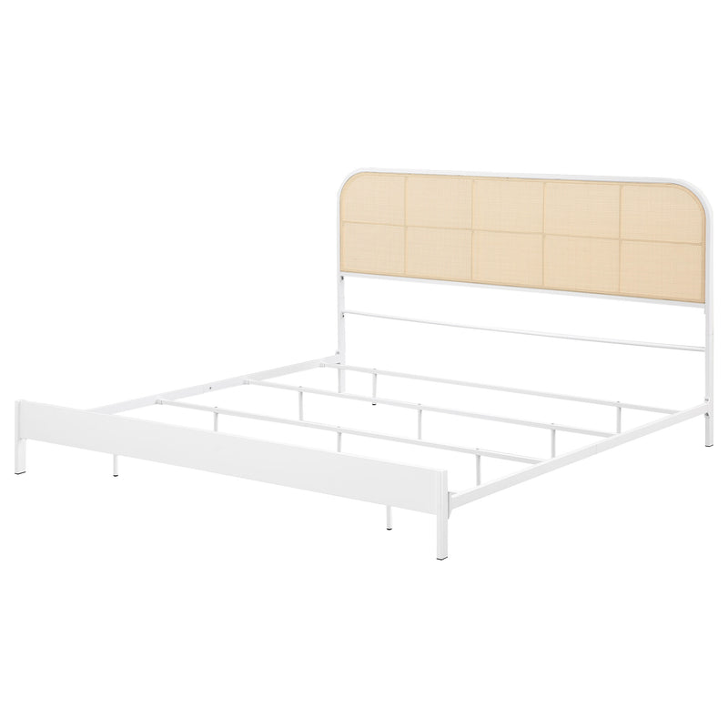 Amherst Eastern King, Queen, Full, & Twin Bed White & Black - Town Of Bargains Furniture - NY