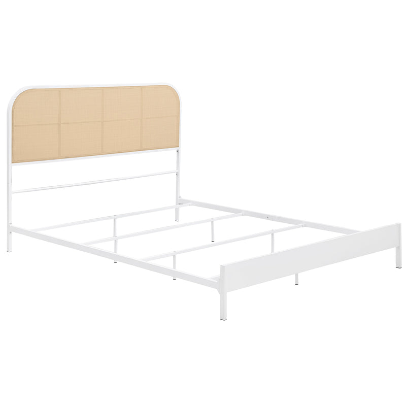 Amherst Eastern King, Queen, Full, & Twin Bed White & Black - Town Of Bargains Furniture - NY