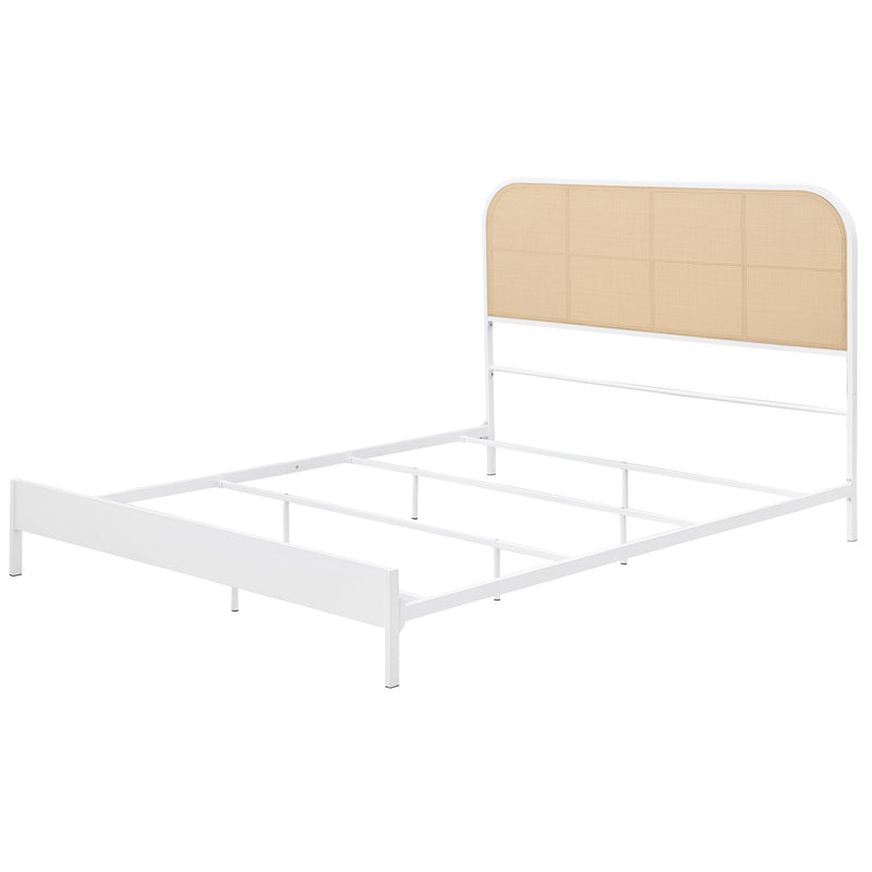 Amherst Eastern King, Queen, Full, & Twin Bed White & Black - Town Of Bargains Furniture - NY
