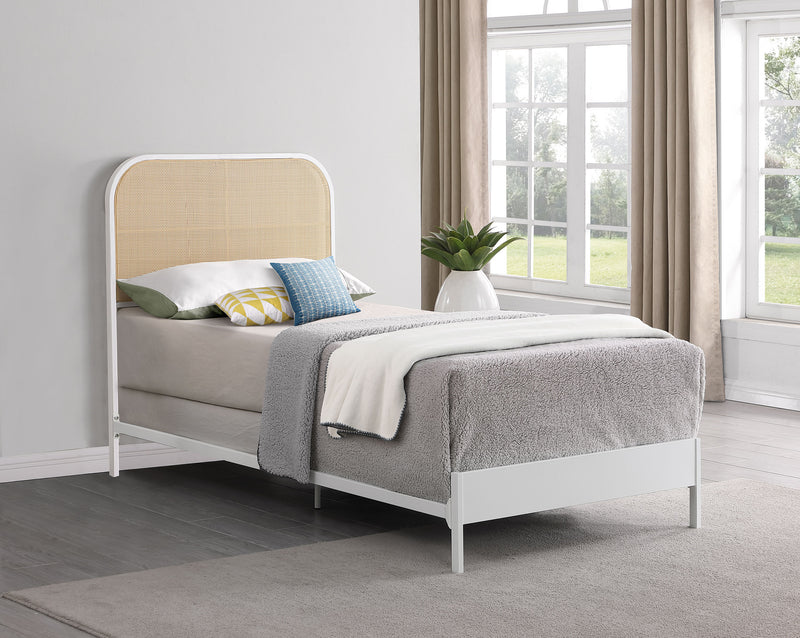Amherst Eastern King, Queen, Full, & Twin Bed White & Black - Town Of Bargains Furniture - NY