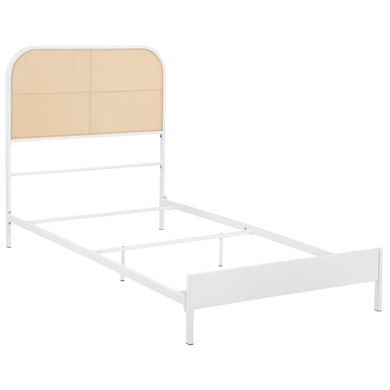 Amherst Eastern King, Queen, Full, & Twin Bed White & Black - Town Of Bargains Furniture - NY