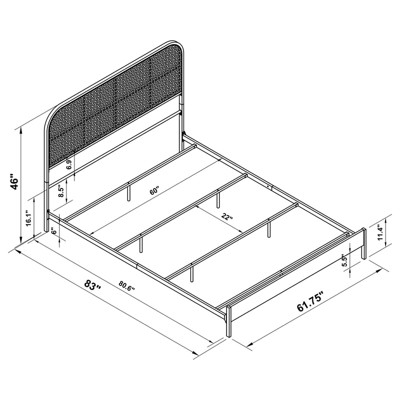 Amherst Eastern King, Queen, Full, & Twin Bed White & Black - Town Of Bargains Furniture - NY