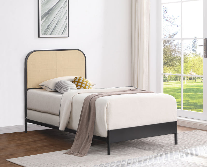 Amherst Eastern King, Queen, Full, & Twin Bed White & Black - Town Of Bargains Furniture - NY