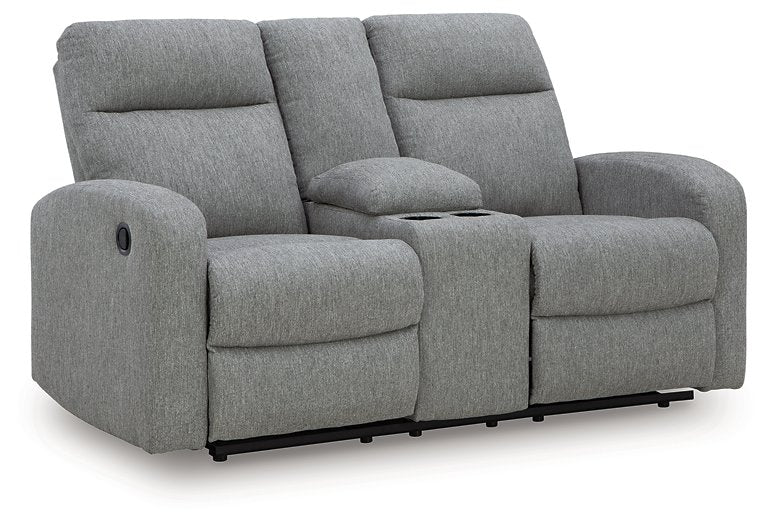 Gauntlet Reclining Loveseat with Console - Town Of Bargains Furniture - NY