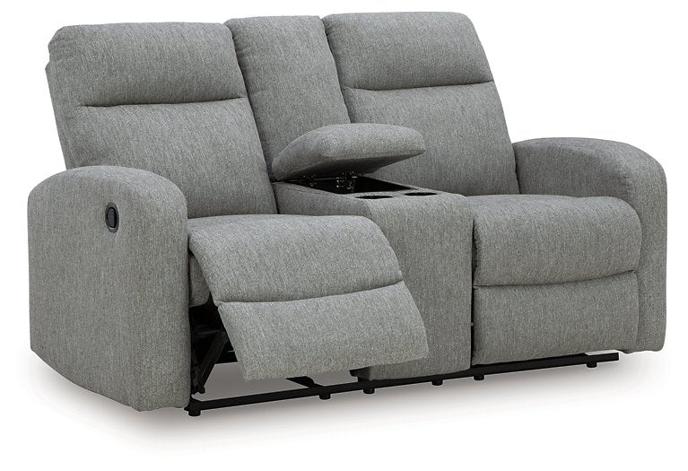 Gauntlet Reclining Loveseat with Console - Town Of Bargains Furniture - NY